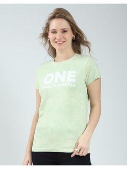 Rock.it - Green Women Printed Round Neck T-Shirt