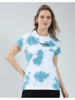 Rock.it - Blue Women Tie & Dye Round Neck T-Shirt