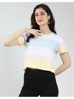 Monte Carlo - Women Striped Round Neck Top
