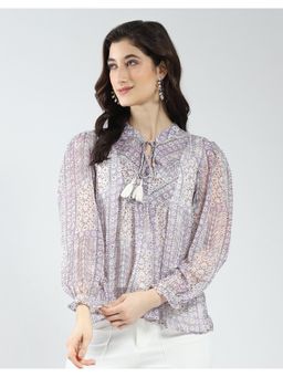 Monte Carlo - Women Printed Band Neck Top