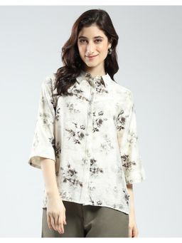 Monte Carlo - Women Floral Print Collar Neck Top