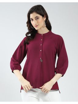 Monte Carlo - Women Solid Band Neck Top