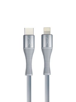 FINGERS - FMC- C to L Mobile Cable, Lightning to Type C with Data Transfer - Steel Grey