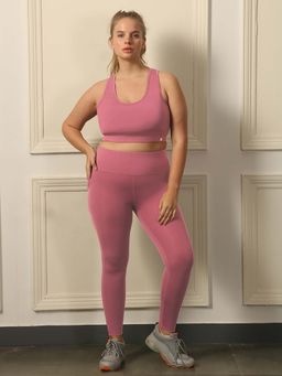 SOIE - Women's Medium Impact Quick Dry Racerback Sports Bra and Tights (Set of 2)