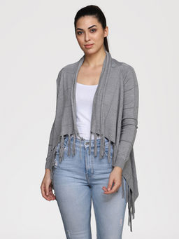 Madame - Grey Color Sweater For Womens