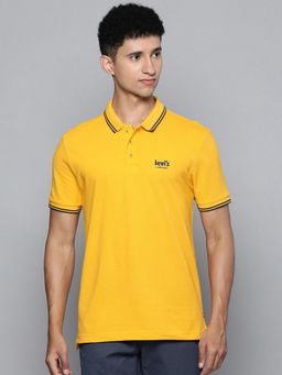 Levi's - Men Yellow Collar Neck Polo T-Shirt