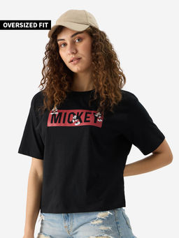 The Souled Store - Official Disney: Mickey Expression Women Oversized T-Shirts