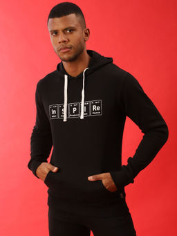 Campus Sutra - Men Printed Stylish Hooded Sweatshirt