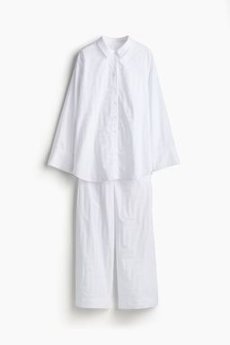 H&M - Women Jacquard-Weave Cotton Pyjamas