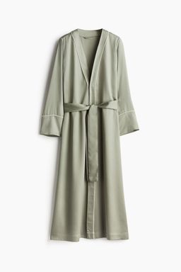 H&M - Women Green Satin Dressing Gown
