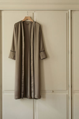 H&M - Women Beige Satin Dressing Gown