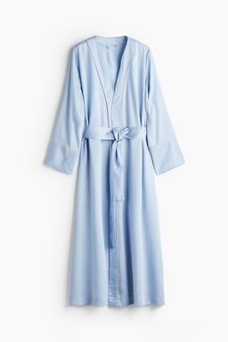 H&M - Women Blue Satin Dressing Gown