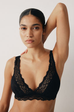 H&M - Women Black Soft Lace Bra