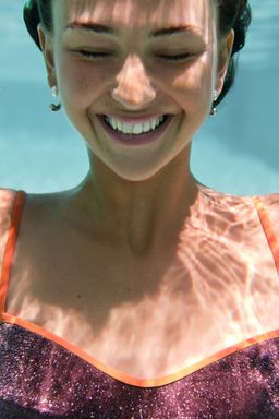 H&M - Women Red Glittery Padded Bikini Top