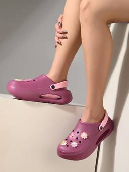 DOCTOR HEALTH SUPER SOFT - Womens Pink Lightweight Eva Garden Clogs
