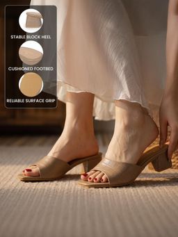 LIBERTY - Senorita Staco180 Beige Block Heels for Women