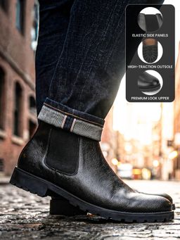 LIBERTY - Men Fortune Vlact206 Black Chelsea Boots