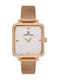 Daniel Klein - Silver Color MESH BAND Watch for Women DK.1.13161-3