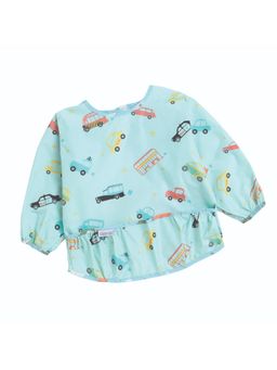 Polka Tots - Waterproof Full Sleeves Apron Feeding Bibs for Baby Car Print