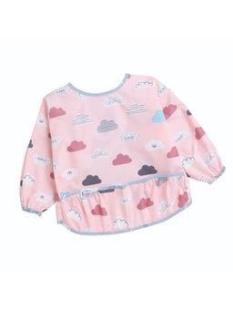 Polka Tots - Waterproof Full Sleeves Apron Feeding Bibs for Baby Cloud Print