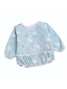 Polka Tots - Waterproof Full Sleeves Apron Feeding Bibs for Baby Dino Print