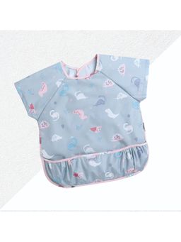 Polka Tots - Waterproof Half Sleeves Apron Feeding Bibs for Baby Dino Print