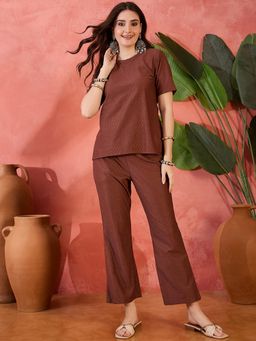 Gahan - Brown Knot Style Co-Ord Set