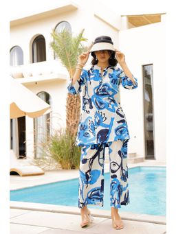Gahan - Sky Blue Cotton Digital Printed Co-Ord Set