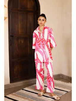 Gahan - Pink Cotton Digital Printed Co-Ord Set