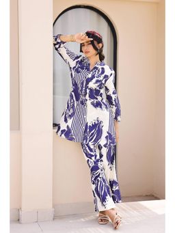 Gahan - Blue Cotton Digital Printed Co-Ord Set