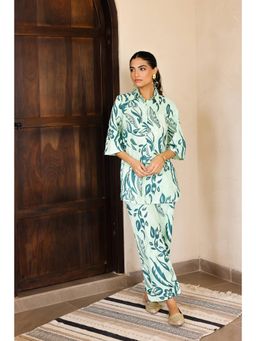 Gahan - Green Cotton Digital Printed Co-Ord Set