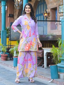 Autumnlane - Bhakti Lavender Cotton Co-ord (Set of 2)