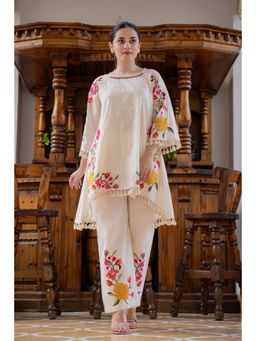 Autumnlane - Hemal Bouquet Embroidery Cotton Co-ord (Set of 2)