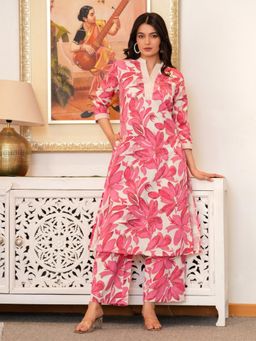 Autumnlane - Maurya Punch Cotton Kurta and Pant (Set of 2)