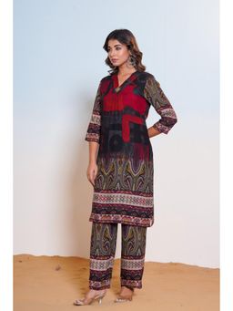 Autumnlane - Mika Scarlet Cotton Printed Co-ord (Set of 2)