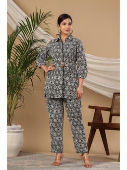 Autumnlane - Pavitra Jade Schiffli Cotton Co-ord (Set of 3)