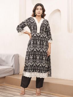 Autumnlane - Tashvika Onyx Printed Kurta and Pant (Set of 2)