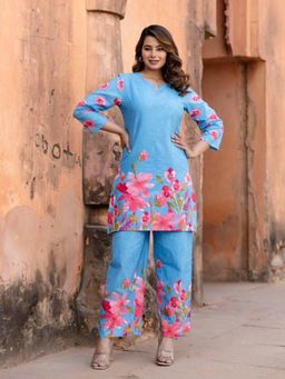 Autumnlane - Ushoshi sky printed Cotton Co-ord (Set of 2)