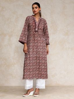 Varanga - Women Ethnic Floral Printed straight kurta