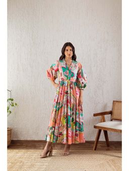 Hezal - Uros Multi-Color Tier Maxi Dress