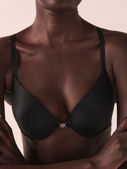 La Vie En Rose - Push Up Front Closure Micro Push Up Lvib Demi Wire Black