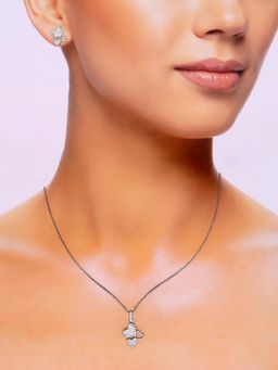 Kai Jewel - Sterling Heart Necklace With Earrings Set