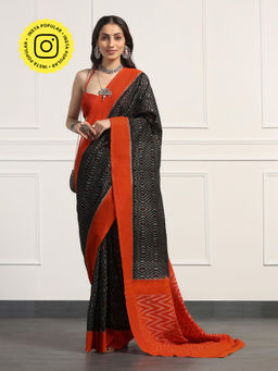 Aditri - Handloom Ikat On Gas Mercerised Cotton Saree with Without Blouse