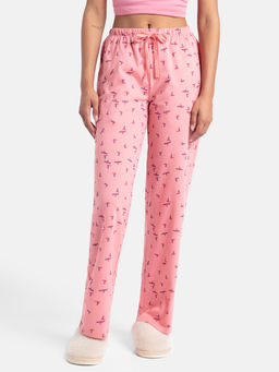 Jockey - RX88 Women Super Combed Cotton Printed Pyjama - Brandied Apricot