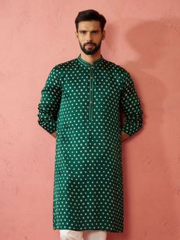 Vastramay - Digital Print Kurta with Bandhani Design for Men