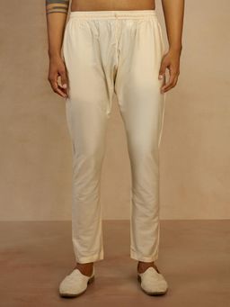 Vastramay - Men Beige Viscose Solid Pyjama