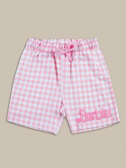 Kidsville - Barbie Printed Mid-Rise Shorts for Girls