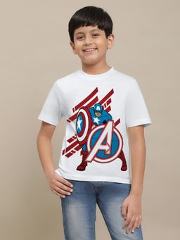 Kidsville - Captain America Printed Tshirt for Boys