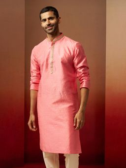 Vastramay - Pink Anmol Jacquard Kurta