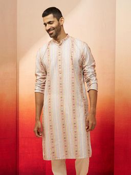 Vastramay - Grey Sequin Embroidered Kurta